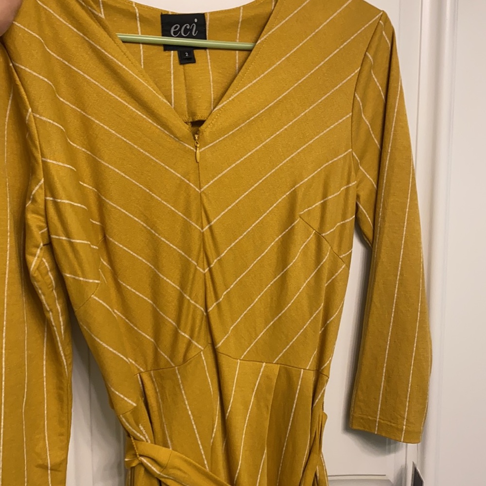ECI New York mustard romper jumpsuit